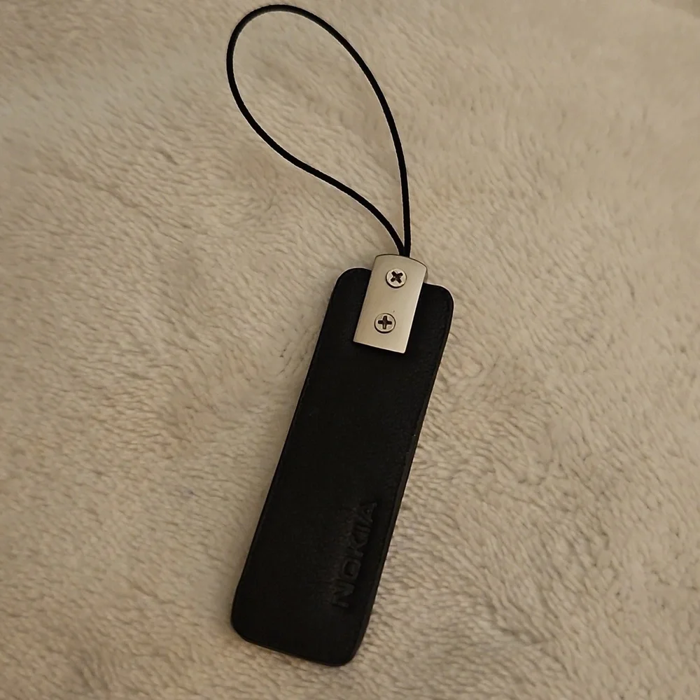 3/$30 Nokia Black Leather Phone Charm